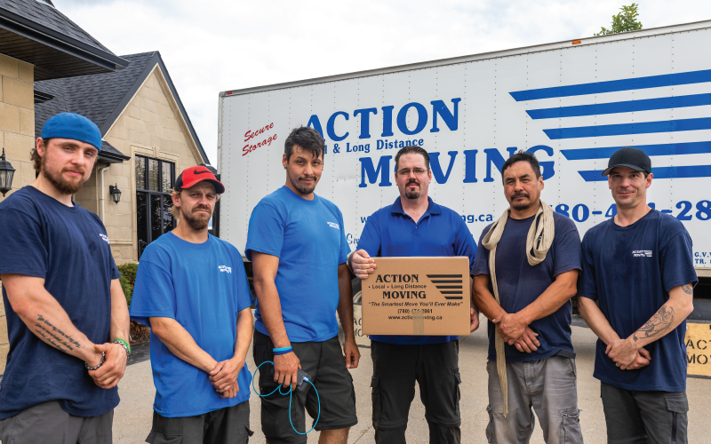 the edmonton movers team at action moving